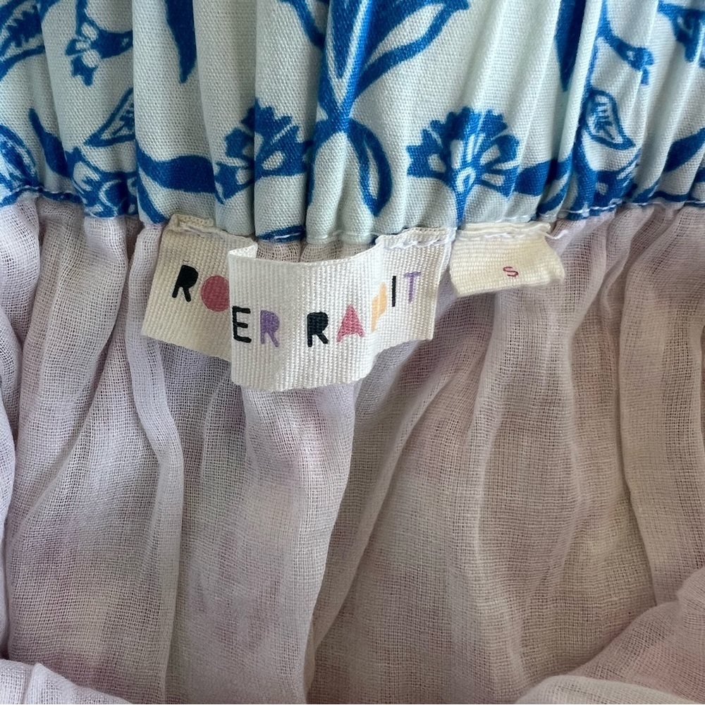 Roller Rabbit Aitona Carlisa Maxi Skirt Floral Colorblock Size Small - Picture 9 of 10